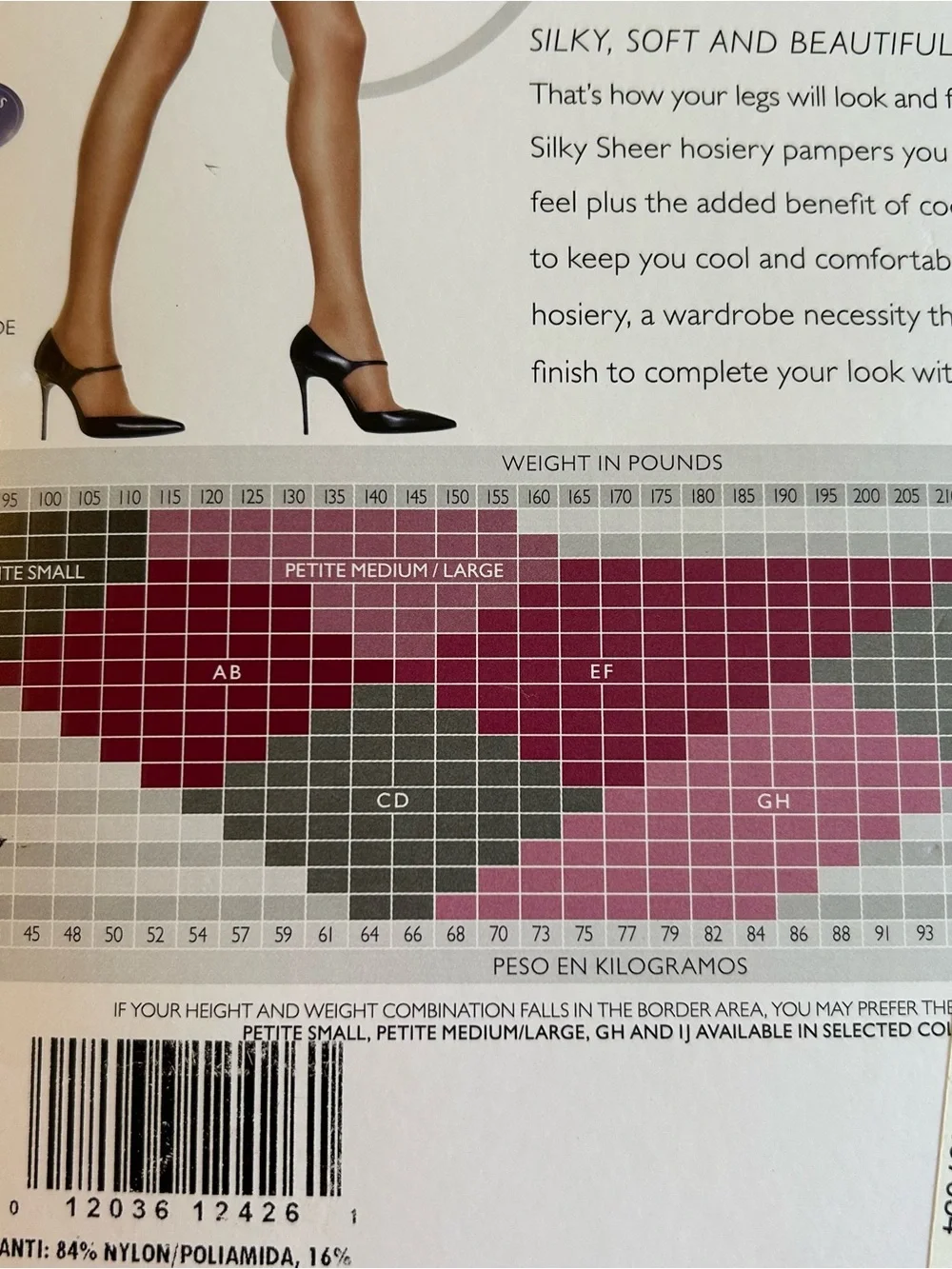 Hanes Silk Reflections Silky Sheer navy blue control top panty hose size AB